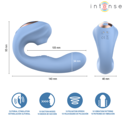 INTENSE - STIMOLATORE CLITORIDEO MULTIFUNZIONE GINA BLU - immagine 7