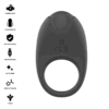 INTENSE - MERLOTTE ANILLO VIBRADOR CON ESTIMULACIÓN DE CLÍTORIS NEGRO