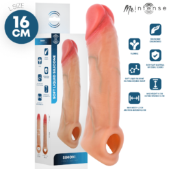 MR INTENSE - SIMON L COPRI PENE IN SILICONE 16 CM -Ø- 4,5 CM
