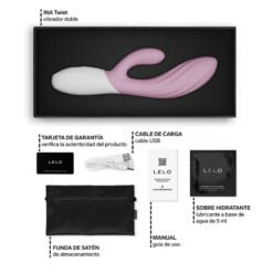 LELO - INA TWIST DOPPIO VIBRATORE A CONIGLIO PER IL PUNTO G E IL CLITORIDE ROSA - immagine 6