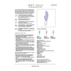 LELO - INA TWIST DOPPIO VIBRATORE A CONIGLIO PER IL PUNTO G E IL CLITORIDE ROSA - immagine 7