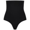 BYE-BRA - TANGA DE TALLE ALTO SIN COSTURAS NEGRO TALLA XL