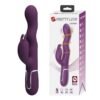 PRETTY LOVE - VIBRATORE A FORMA DI CONIGLIO LOURSEN CON MOVIMENTO DI SPINTA E 7 VIBRAZIONI, RICARICABILE TRAMITE USB, VIOLA