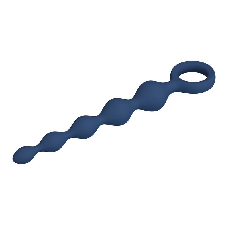 MR PLAY - PERLE ANAL IN SILICONE BLU E PLUG ANAL 20,4 CM - immagine 7