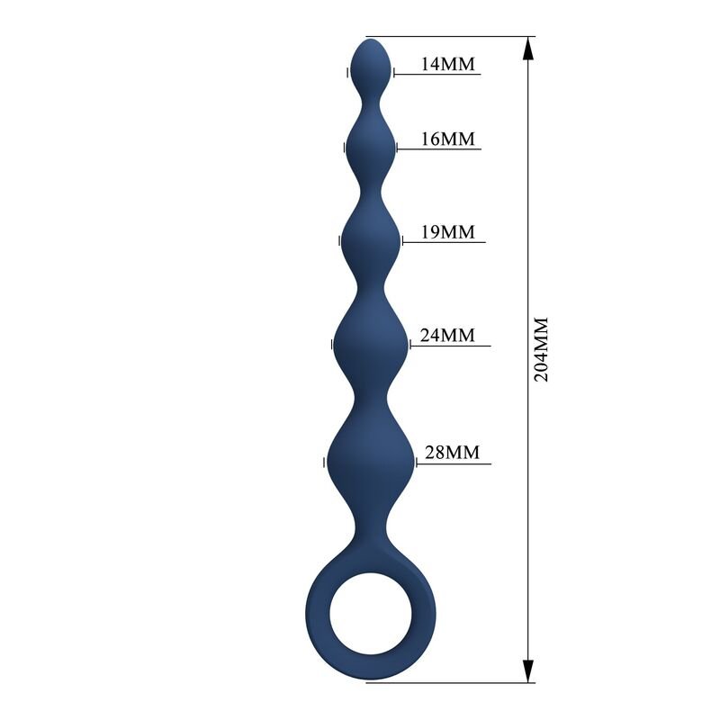 MR PLAY - PERLE ANAL IN SILICONE BLU E PLUG ANAL 20,4 CM - immagine 9