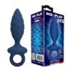 MR PLAY - PLUG ANALE TESTURIZZATO CON ANELLO BLU M