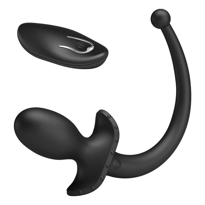 MR PLAY - VIBRATORE ANALE E PERINEO CON TELECOMANDO WIRELESS, NERO - immagine 6