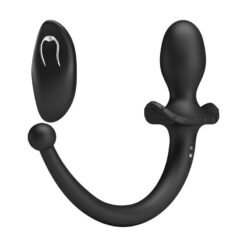 MR PLAY - VIBRATORE ANALE E PERINEO CON TELECOMANDO WIRELESS, NERO - immagine 3