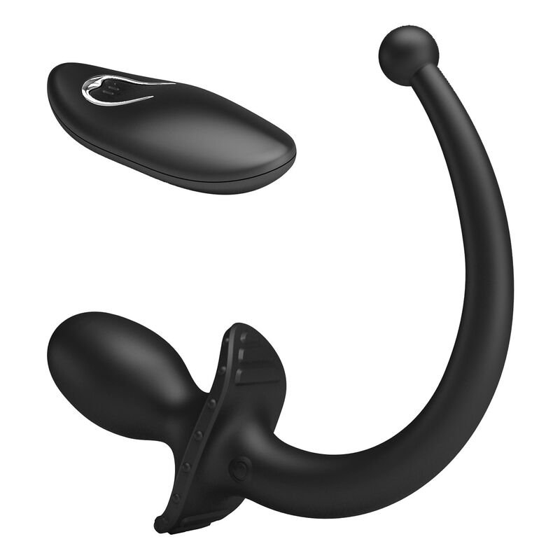MR PLAY - VIBRATORE ANALE E PERINEO CON TELECOMANDO WIRELESS, NERO - immagine 7