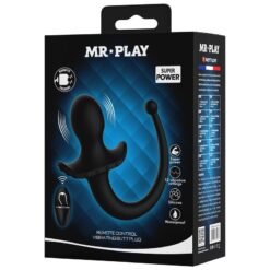 MR PLAY - VIBRATORE ANALE E PERINEO CON TELECOMANDO WIRELESS, NERO - immagine 2