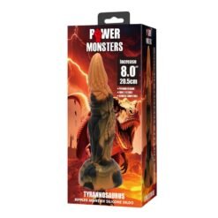 Alternative view of POWER MONSTERS - TIRANNOSAURO BICOLORE FANTASY DILDO IN SILICONE 20,5 CM Ø 5 CM