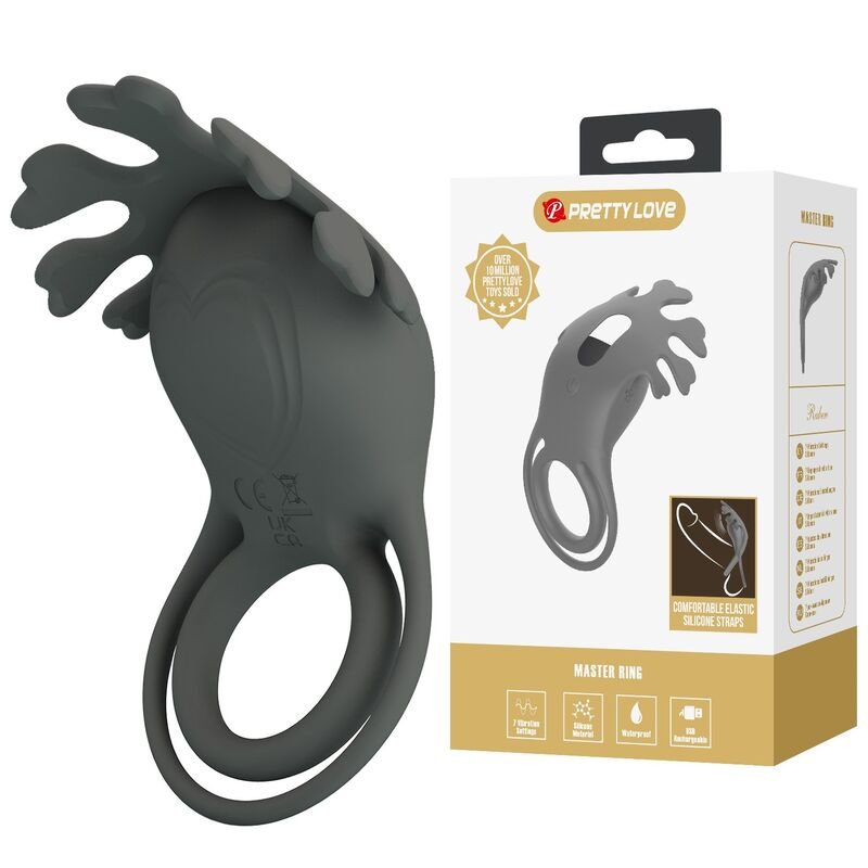PRETTY LOVE - ANELLO VIBRANTE RICARICABILE CON STIMOLATORE - immagine 3
