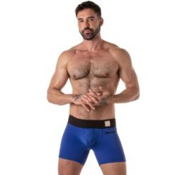 LOCKER GEAR - BAULE CON FASCIA IN VITA LARGA BLU L