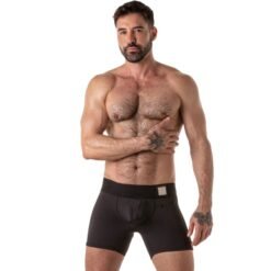 LOCKER GEAR - BAULE CON FASCIA IN VITA LARGA NERO XL