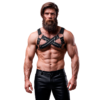 FETISH SUBMISSIVE ATTITUDE - IMBRACATURA BULLDOG IN NEOPRENE REGOLABILE CON CERNIERE PER UOMINI