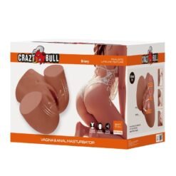 Alternative view of CRAZY BULL - MASTURBATORE FEMMINILE REALISTICO A DOPPIO INGRESSO CON VIBRAZIONE E ASPIRAZIONE, COLORE NATURALE