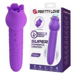 PRETTY LOVE - VIBRATORE RICARICABILE DANNELL PER STIMOLAZIONE ORALE E CLITORIDEA, VIOLA