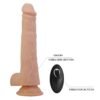 PRETTY LOVE - DILDO VIBRANTE ROTANTE E SPINTA MILES CON TELECOMANDO 23,5 CM Ø 4,8 CM NATURALE