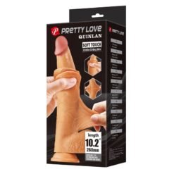 Alternative view of PRETTY LOVE - DILDO REALISTICO QUINLAN 26 CM Ø 5.5 CM NATURALE