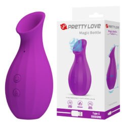 PRETTY LOVE - STIMOLATORE CLITORIDEO RICARICABILE A SUZIONE CON BOTTIGLIA MAGICA, VIOLA