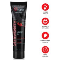 ORGIE - TUBO LUBRIFICANTE ALLA FRAGOLA BACIABILE GEL INTIMO A BASE DE ACQUA 100 ML