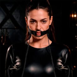 Alternative view of FETISH SUBMISSIVE - ANELLO GAG CON MORSETTI PER CAPEZZOLI