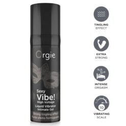 ORGIE - VIBRAZIONI SEXY! VIBRATORE LIQUIDO AD ALTA TENSIONE EXTRA FORTE 15 ML