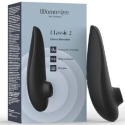 WOMANIZER - STIMOLATORE CLITORIDEO A SUZIONE CLASSICO 2, 10 LIVELLI DI INTENSITÀ, NERO