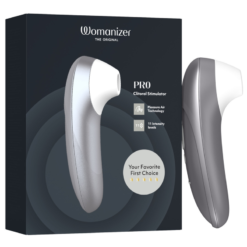 WOMANIZER - STIMOLATORE CLITORIDEO A SUZIONE PRO 11 LIVELLI DI INTENSITÀ GRIGIO ARGENTO